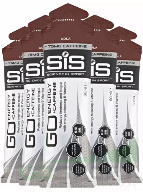 Гель питьевой SCIENCE IN SPORT (SiS) GO Energy 75 mg Caffeine 5 x 60 мл, Кола Гель питьевой SCIENCE IN SPORT (SiS) GO Energy 75 mg Caffeine 5 x 60 мл, Кола