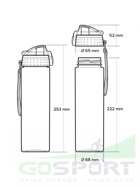 Бутылочки 750 мл Be First Бутылка для воды (SN2035) 700 мл, Голубой Бутылочки 750 мл Be First Бутылка для воды (SN2035) 700 мл, Голубой