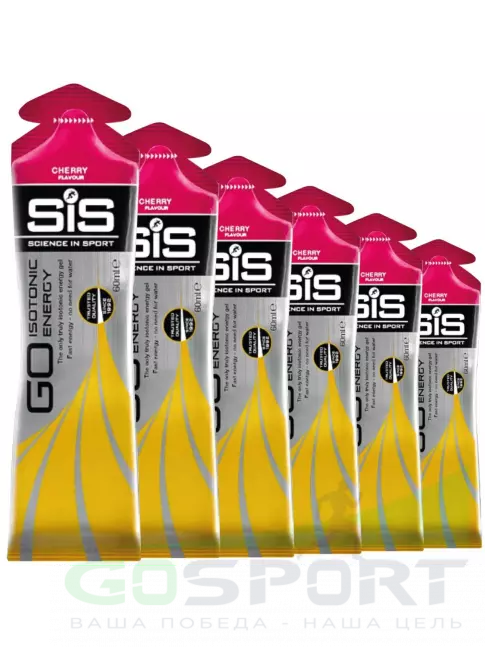 Гель питьевой SCIENCE IN SPORT (SiS) GO Isotonic Energy Gels 6 x 60 мл, Вишня Гель питьевой SCIENCE IN SPORT (SiS) GO Isotonic Energy Gels 6 x 60 мл, Вишня