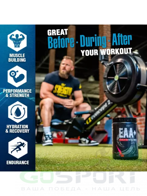 Незаменимые аминокислоты Nutrex EAA+ HYDRATION 390 г, Черничный лимонад Незаменимые аминокислоты Nutrex EAA+ HYDRATION 390 г, Черничный лимонад