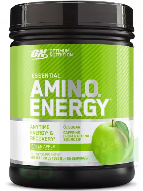 Аминокислоты Optimum Nutrition Essential Amino Energy 585 г + шейкер, Зеленое яблоко Аминокислоты Optimum Nutrition Essential Amino Energy 585 г + шейкер, Зеленое яблоко