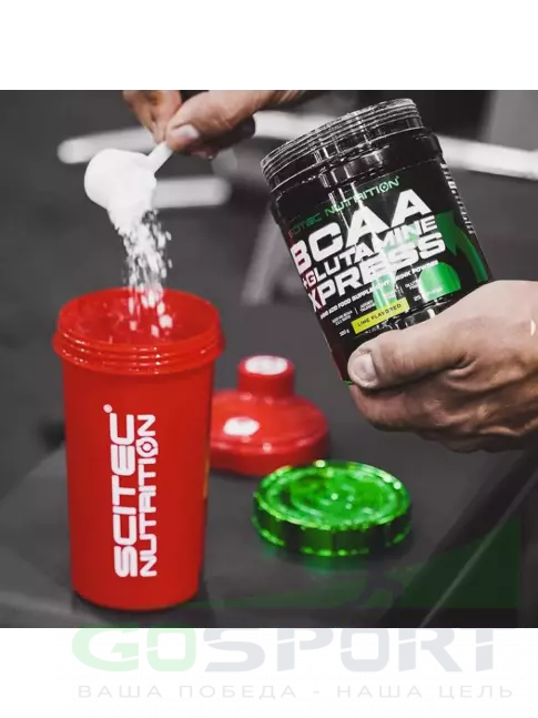 BCAA + Glutamin Scitec Nutrition BCAA + Glutamine Xpress 300 г, Яблоко BCAA + Glutamin Scitec Nutrition BCAA + Glutamine Xpress 300 г, Яблоко