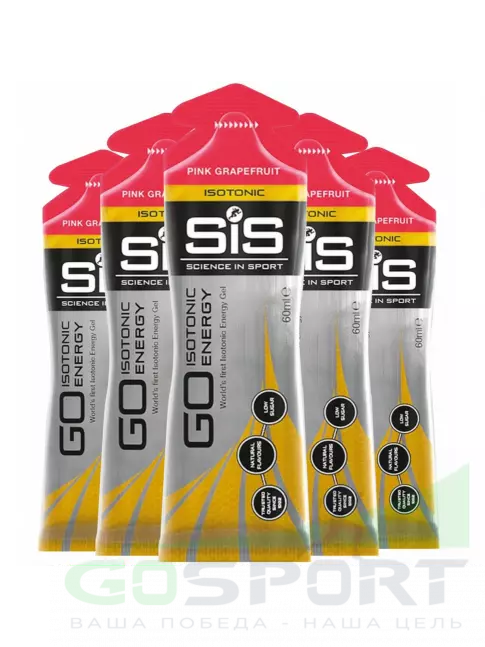 Гель питьевой SCIENCE IN SPORT (SiS) GO Isotonic Energy Gels 5 x 60 мл, Розовый грейпфрут Гель питьевой SCIENCE IN SPORT (SiS) GO Isotonic Energy Gels 5 x 60 мл, Розовый грейпфрут