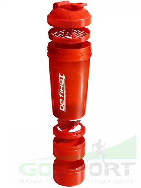 Шейкер 600 мл Be First Shaker 3in1 TS1352 500 мл, Красный Шейкер 600 мл Be First Shaker 3in1 TS1352 500 мл, Красный