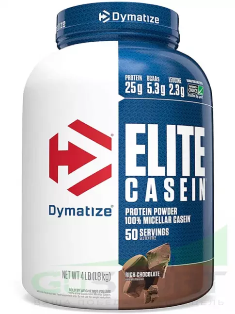 Казеиновый протеин Dymatize Elite Casein 1800 г, Насыщенный шоколад