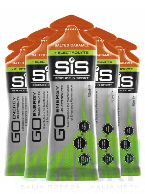 Гель питьевой SCIENCE IN SPORT (SiS) Go Energy + Electrolyte Gels 5 x 60 мл, Солёная карамель