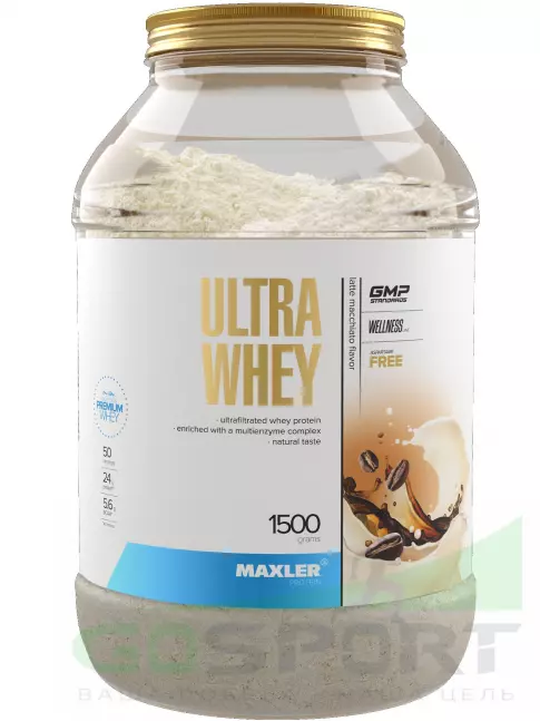 Сывороточный протеин MAXLER Ultra Whey 1500 г, Латте макиато Сывороточный протеин MAXLER Ultra Whey 1500 г, Латте макиато