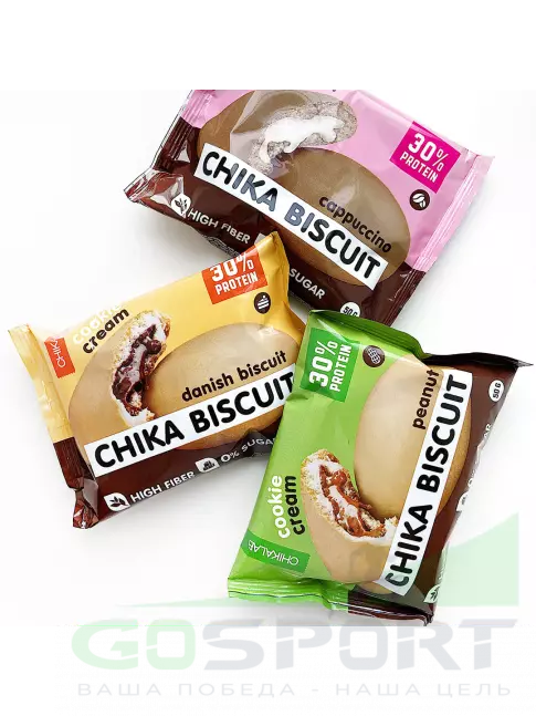 Протеиновый батончик Chikalab Бисквитное печенье Chika Biscuit 9 шт x 50 г, Mix Протеиновый батончик Chikalab Бисквитное печенье Chika Biscuit 9 шт x 50 г, Mix
