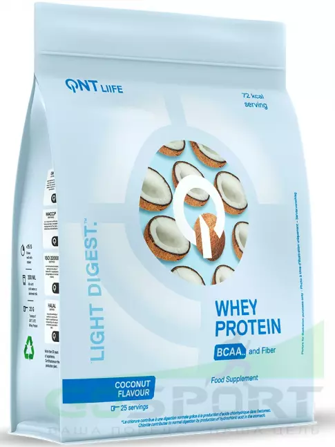 Комплексный протеин QNT Light Digest Whey Protein 500 г, Кокос Комплексный протеин QNT Light Digest Whey Protein 500 г, Кокос