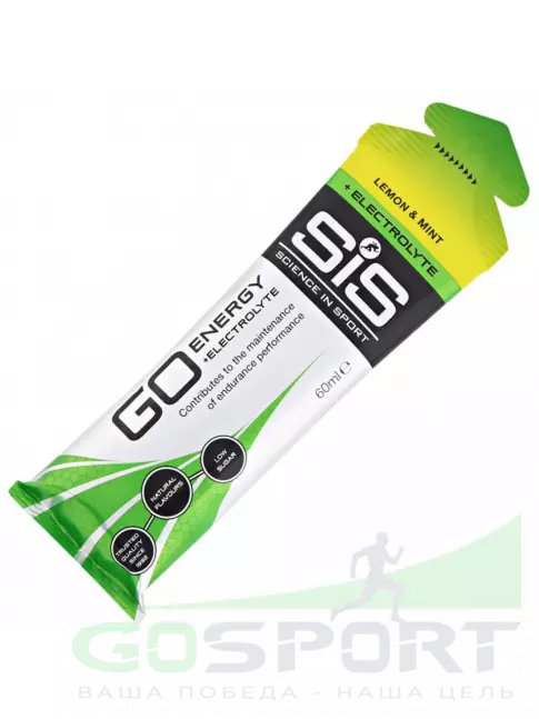 Гель питьевой SCIENCE IN SPORT (SiS) Go Energy + Electrolyte Gels 60 мл, Лимон-Мята Гель питьевой SCIENCE IN SPORT (SiS) Go Energy + Electrolyte Gels 60 мл, Лимон-Мята