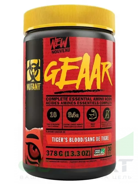 Аминокислоты Mutant GEAAR 420 г, Арбуз-кокос-клубника Аминокислоты Mutant GEAAR 420 г, Арбуз-кокос-клубника