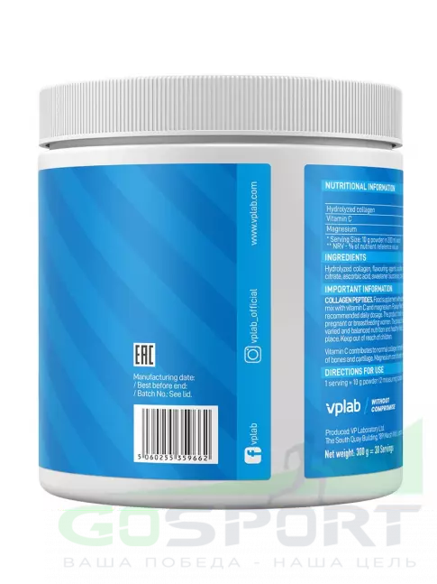Коллаген гидролизованный VP Laboratory Collagen Peptides 300 г, Лесные ягоды Коллаген гидролизованный VP Laboratory Collagen Peptides 300 г, Лесные ягоды