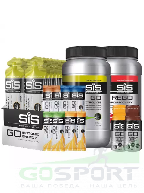 Набор SCIENCE IN SPORT (SiS) 2 x Rego, 8 x Go Bars, 30 x Gels, 2 x Go Shots Набор, Mix Набор SCIENCE IN SPORT (SiS) 2 x Rego, 8 x Go Bars, 30 x Gels, 2 x Go Shots Набор, Mix