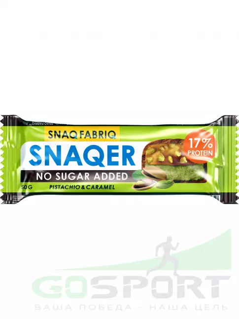 Протеиновый батончик SNAQ FABRIQ Snaqer 30 x 50 г, Фисташка-карамель Протеиновый батончик SNAQ FABRIQ Snaqer 30 x 50 г, Фисташка-карамель