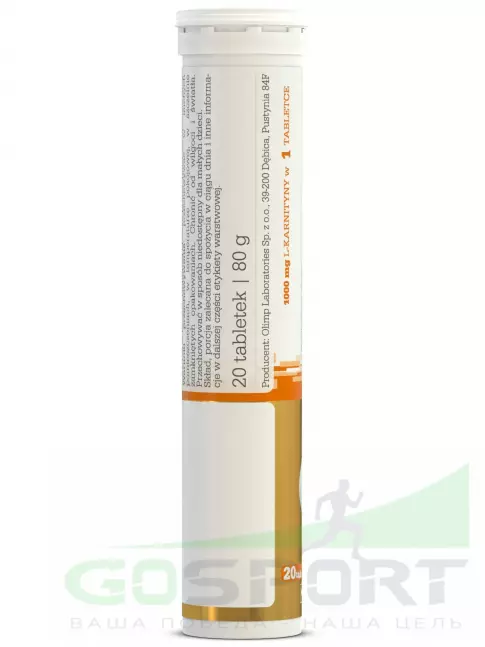 L-Карнитин в капсулах OLIMP Gold L-Carnitine 1000+chromium 20 шипучих таблеток, Апельсин L-Карнитин в капсулах OLIMP Gold L-Carnitine 1000+chromium 20 шипучих таблеток, Апельсин