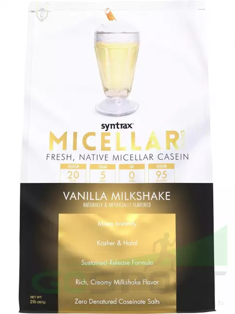 Казеиновый протеин SYNTRAX Micellar Creme 907 г, Ванильно-молочный коктейль Казеиновый протеин SYNTRAX Micellar Creme 907 г, Ванильно-молочный коктейль