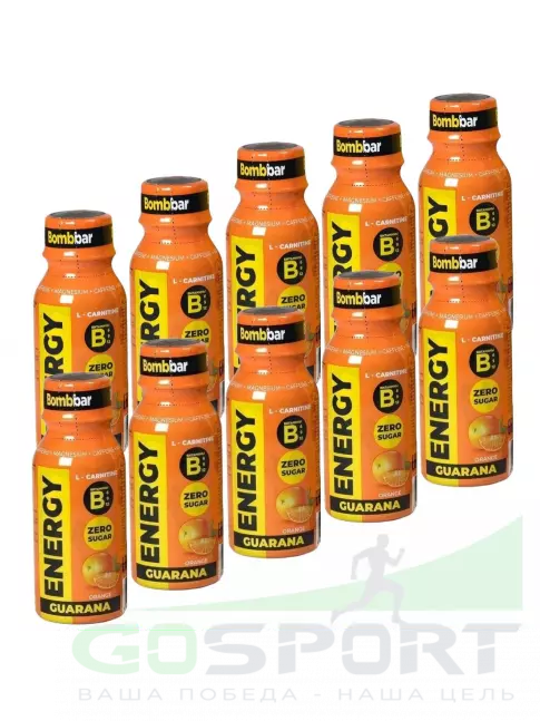 L-Карнитин жидкий BombBar SHOT Energy L-Carnitine Guarana 10 х 100 мл, Апельсин L-Карнитин жидкий BombBar SHOT Energy L-Carnitine Guarana 10 х 100 мл, Апельсин