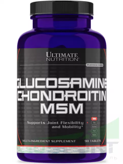Глюкозамин хондроитин Ultimate Nutrition ULT Glucosamine & Chondroitin & MSM 90 таблеток