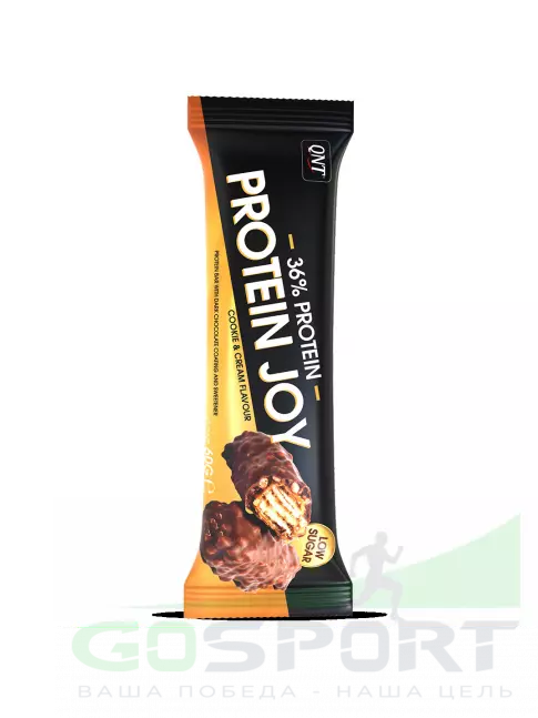 Протеиновый батончик QNT PROTEIN JOY BAR 12 x 60 г, Печенье с Кремом Протеиновый батончик QNT PROTEIN JOY BAR 12 x 60 г, Печенье с Кремом