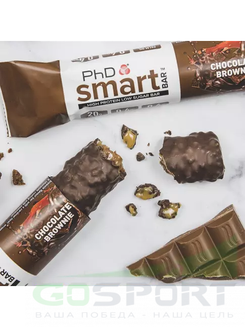 Протеиновый батончик PhD Nutrition Smart Bar 64 г, Шоколадный Брауни