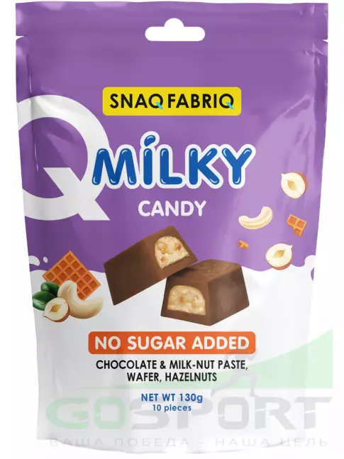 Диетический продукт SNAQ FABRIQ Milky 130 г, Молочно-ореховая паста с вафлей и фундуком Диетический продукт SNAQ FABRIQ Milky 130 г, Молочно-ореховая паста с вафлей и фундуком