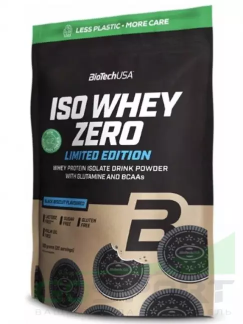 Изолят протеина BioTechUSA Iso Whey Zero 500 г, Черный бисквит Изолят протеина BioTechUSA Iso Whey Zero 500 г, Черный бисквит