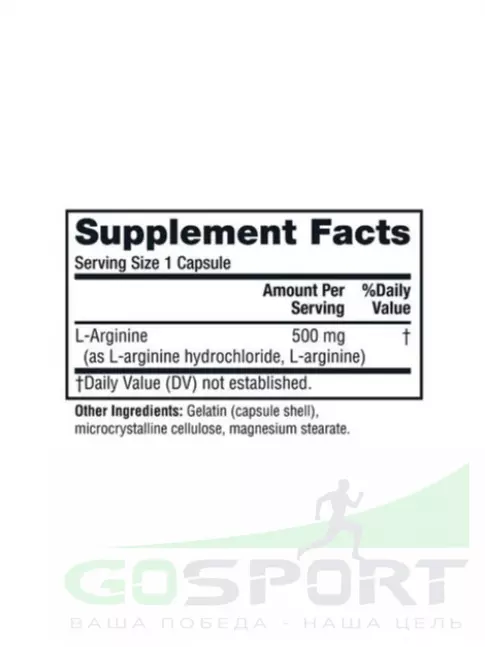 Аргинин / AAKG Twinlab L-Arginine 500 mg (DUBL) 90 капсул