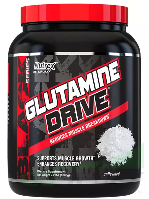 L-Глютамин Nutrex Glutamine Drive 1000 г, Натуральный L-Глютамин Nutrex Glutamine Drive 1000 г, Натуральный