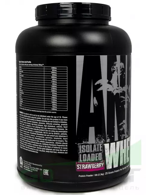 Сывороточный протеин UNIVERSAL NUTRITION Animal Whey 2270 г, Клубника Сывороточный протеин UNIVERSAL NUTRITION Animal Whey 2270 г, Клубника