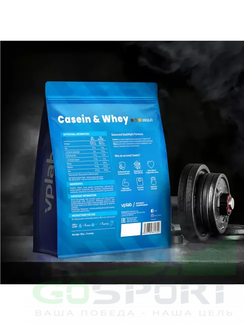 Казеиновый протеин VP Laboratory Casein & Whey 500 г, Шоколад Казеиновый протеин VP Laboratory Casein & Whey 500 г, Шоколад