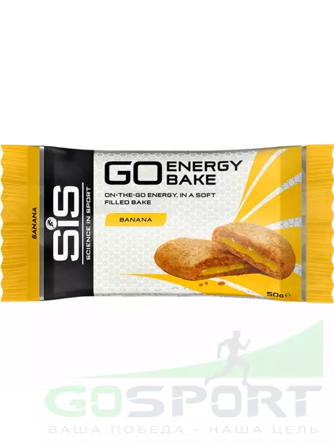 Энергетический батончик SCIENCE IN SPORT (SiS) GO Energy Bake 50 г, Банан Энергетический батончик SCIENCE IN SPORT (SiS) GO Energy Bake 50 г, Банан