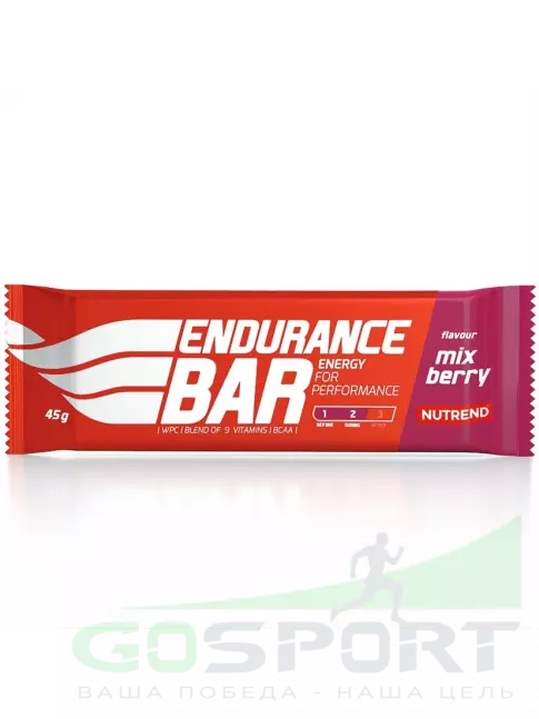 Энергетический батончик NUTREND ENDURANCE BAR 45 г, Ягодный микс