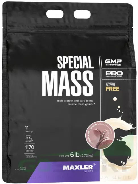 Гейнер MAXLER Special Mass Gainer 2730 г, Печенье с Кремом Гейнер MAXLER Special Mass Gainer 2730 г, Печенье с Кремом