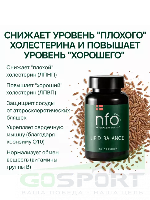 Экстракты NFO Lipid Balance 120 капсул Экстракты NFO Lipid Balance 120 капсул