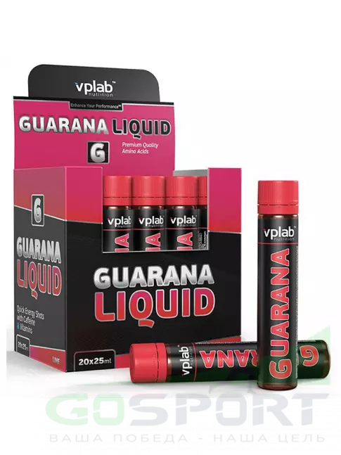 Гуарана VP Laboratory GUARANA LIQUID 20x25 мл, Лайм Гуарана VP Laboratory GUARANA LIQUID 20x25 мл, Лайм