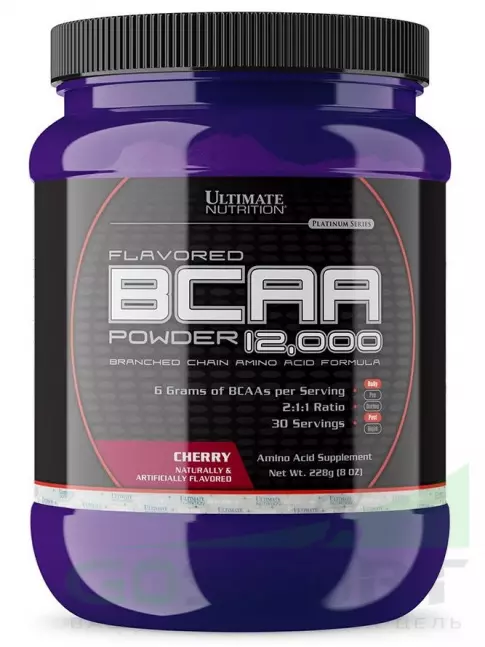 BCAA Ultimate Nutrition BCAA 12000 Powder 228 г, Вишня BCAA Ultimate Nutrition BCAA 12000 Powder 228 г, Вишня