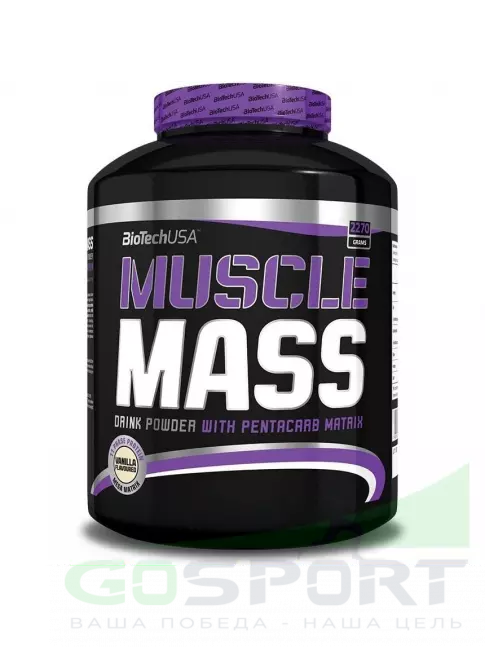 Гейнер BioTechUSA BioTech Muscle Mass 2270 г, Ваниль Гейнер BioTechUSA BioTech Muscle Mass 2270 г, Ваниль