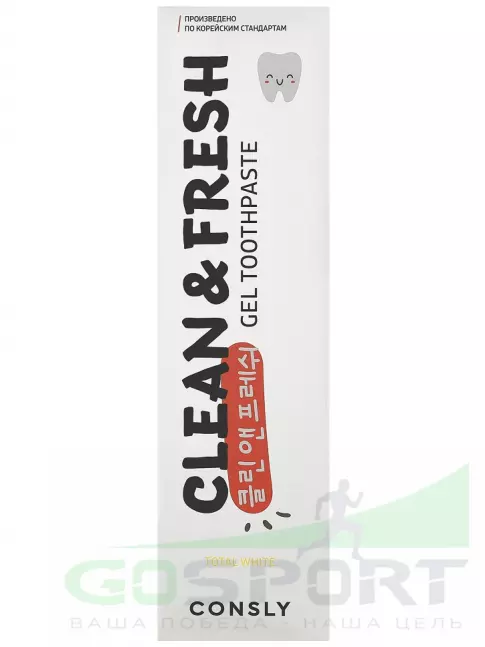 Зубные пасты и ополаскиватели CONSLY Total White Fluoride Whitening Gel Toothpaste 105 г