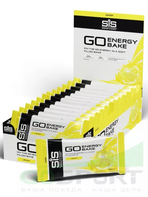 Энергетический батончик SCIENCE IN SPORT (SiS) GO Energy Bake 12 х 50 г, Лимон Энергетический батончик SCIENCE IN SPORT (SiS) GO Energy Bake 12 х 50 г, Лимон