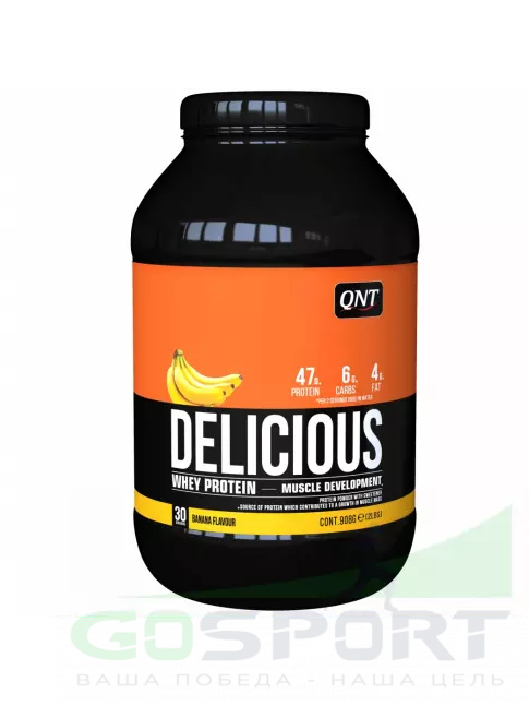 Комплексный протеин QNT DELICIOUS WHEY PROTEIN POWDER 908 г, Банан
