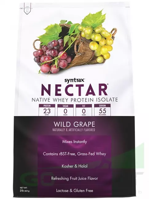 Изолят протеина SYNTRAX Nectar 907 г, Виноград Изолят протеина SYNTRAX Nectar 907 г, Виноград