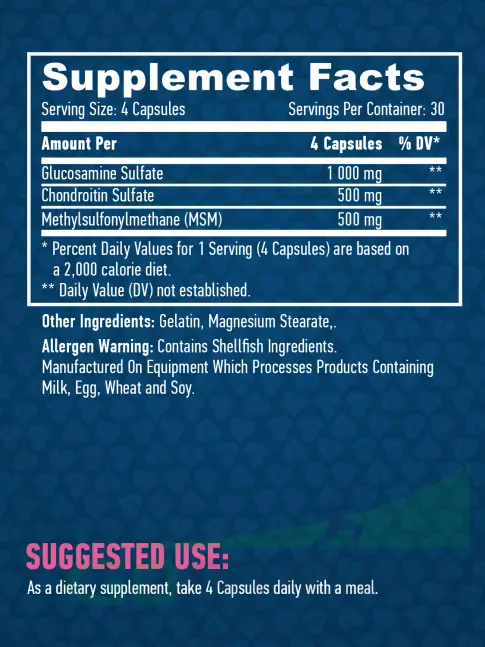 Комплекс хондропротекторов Haya Labs Glucosamine Complex with Chondroitin & MSM 120 капсул Комплекс хондропротекторов Haya Labs Glucosamine Complex with Chondroitin & MSM 120 капсул