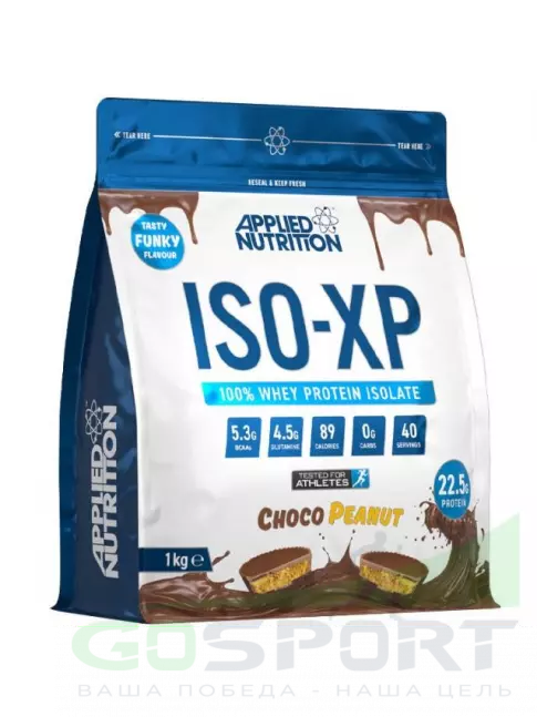 Сывороточный протеин APPLIED NUTRITION ISO-XP сывороточный изолят 1000 г, Шоколад-арахис Сывороточный протеин APPLIED NUTRITION ISO-XP сывороточный изолят 1000 г, Шоколад-арахис