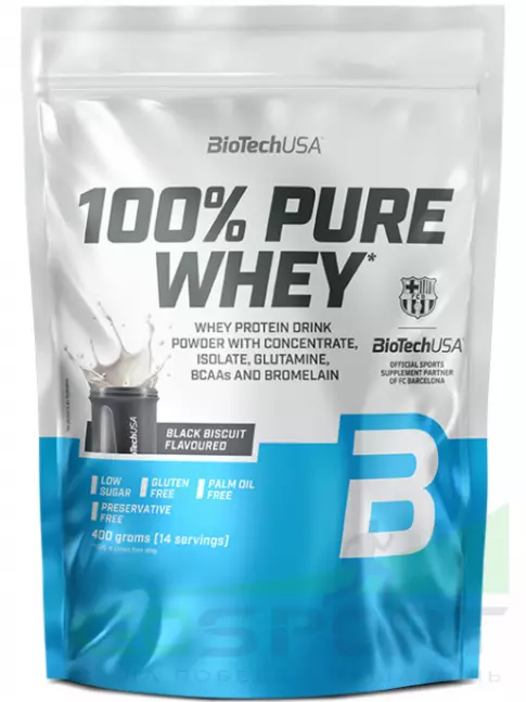 Сывороточный протеин BioTechUSA 100% Pure Whey 400 г, Черный бисквит Сывороточный протеин BioTechUSA 100% Pure Whey 400 г, Черный бисквит