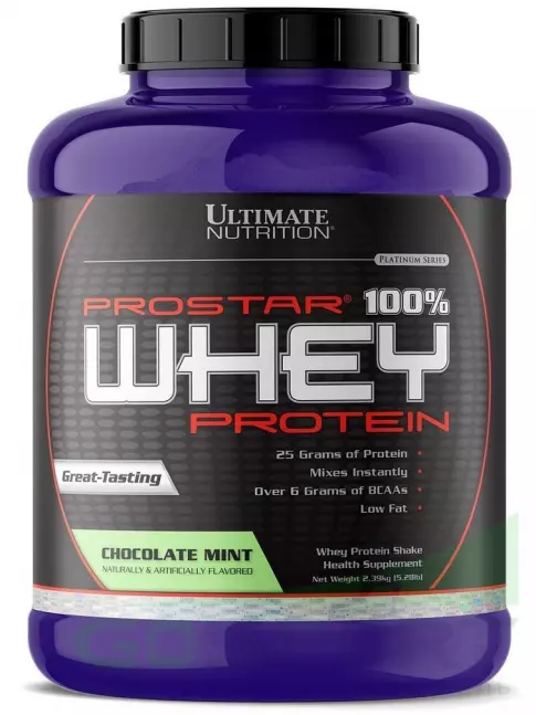 Сывороточный протеин Ultimate Nutrition Prostar Whey 2390 г, Мятный шоколад Сывороточный протеин Ultimate Nutrition Prostar Whey 2390 г, Мятный шоколад