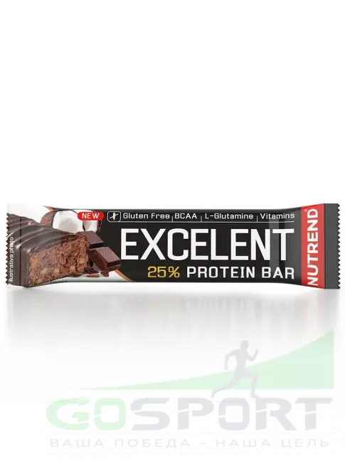Протеиновый батончик NUTREND Excelent Protein Bar 85 г, Шоколад-Кокос