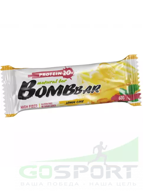 Протеиновый батончик BombBar Протеиновый батончик Natural Bar 5 x 60 г, Лимонный торт Протеиновый батончик BombBar Протеиновый батончик Natural Bar 5 x 60 г, Лимонный торт