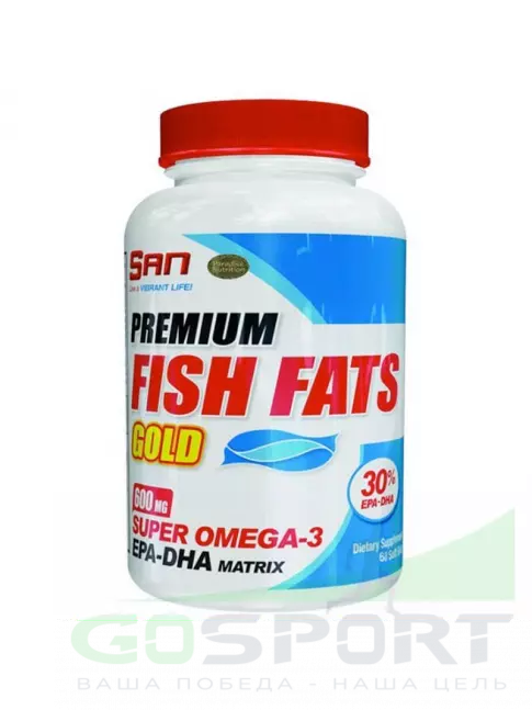Омега-3 SAN Premium Fish Fats Gold 60 капсул