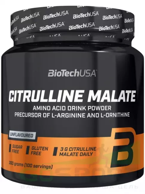 Цитруллин BioTechUSA Citrulline Malate 3000 mg 300 г, Натуральный