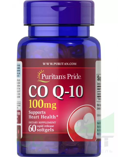 Коэнзим Q10 Puritan's Pride CO Q-10 100 mg 60 капсул